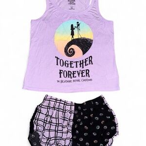 Disney The Nightmare Before Christmas tank top & shorts pajama set - size S